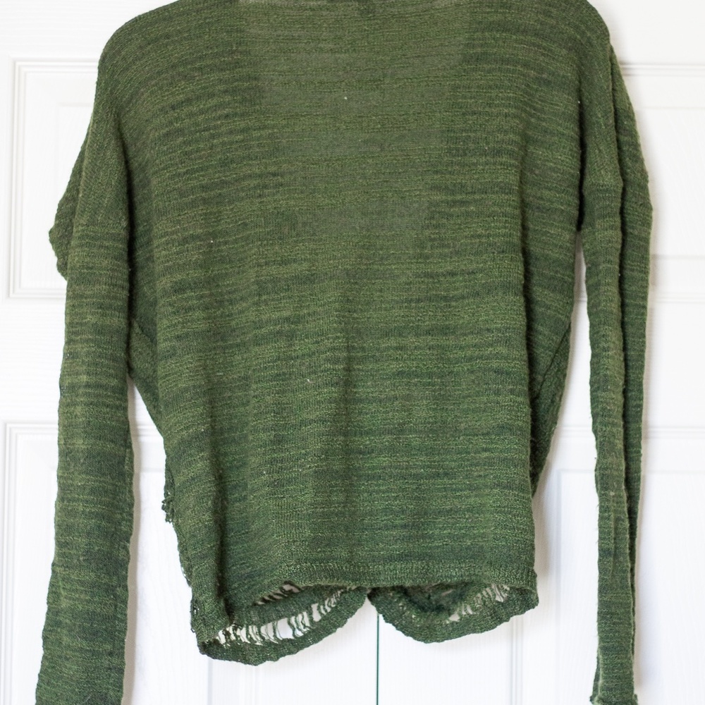 Jessica Simpson | Forest Green Knitted Crossover Top (Juniors) - Picture 5 of 5